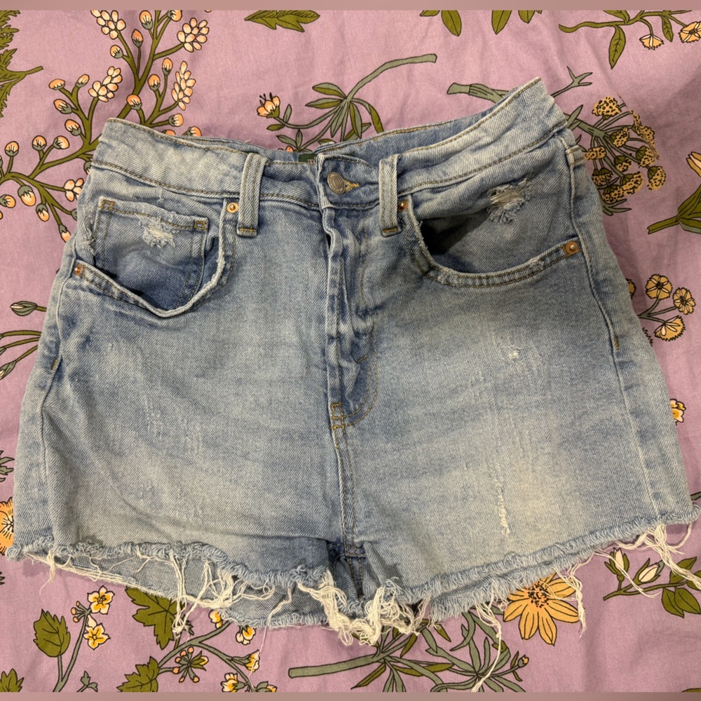 wild fable Light Blue Distressed Denim Shorts